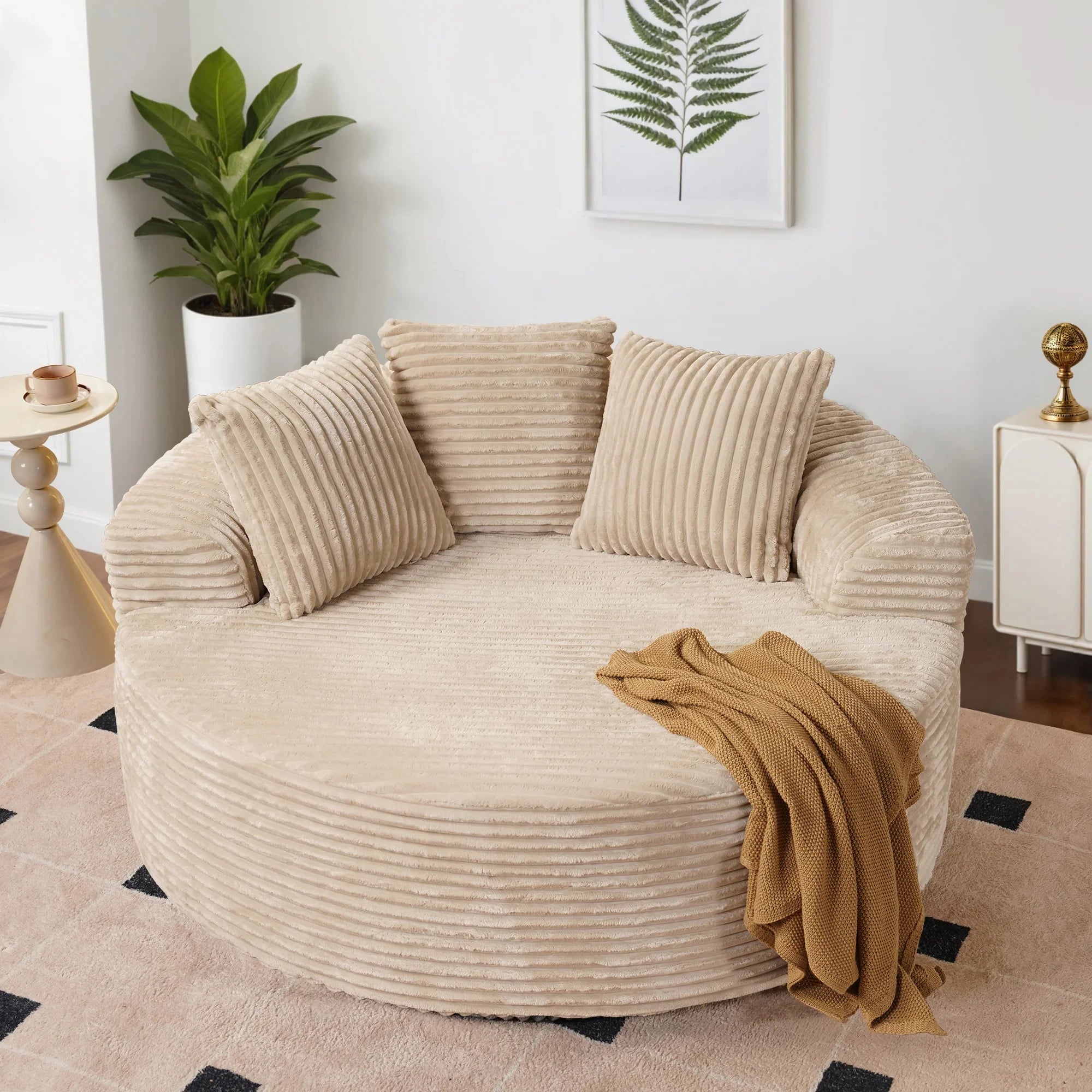 Loveseat zachte corduroy