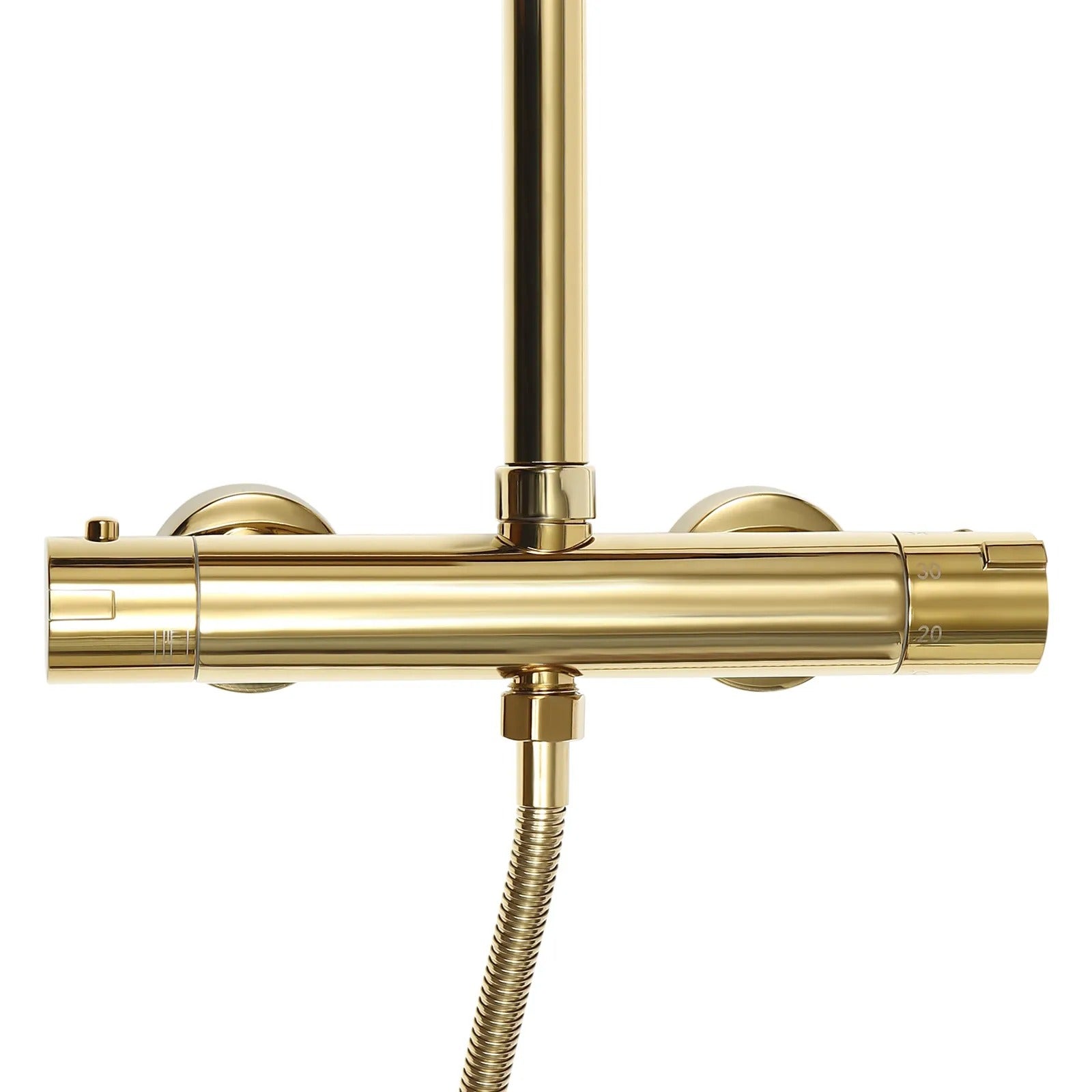 Luxe messing gouden Regenval douche set met Thermostatische Mengkraan