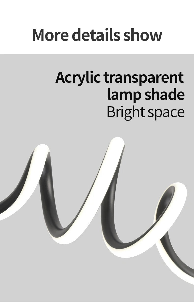 Moderne schwarze LED-Pendelleuchte – Minimalistisches Design für Esszimmer und Wohnzimmer