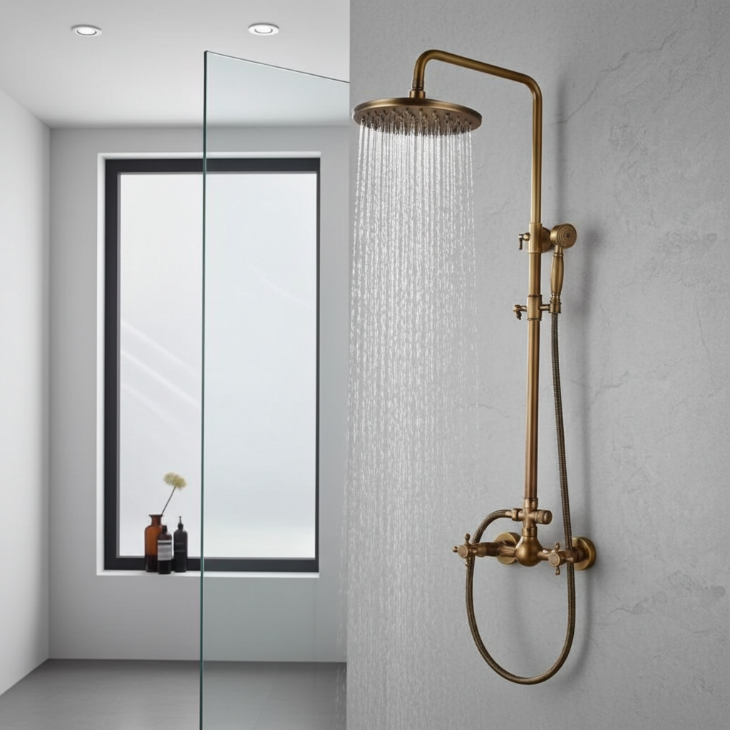 Rain Shower Brass Shower Faucet – Thermostatic Adjustable