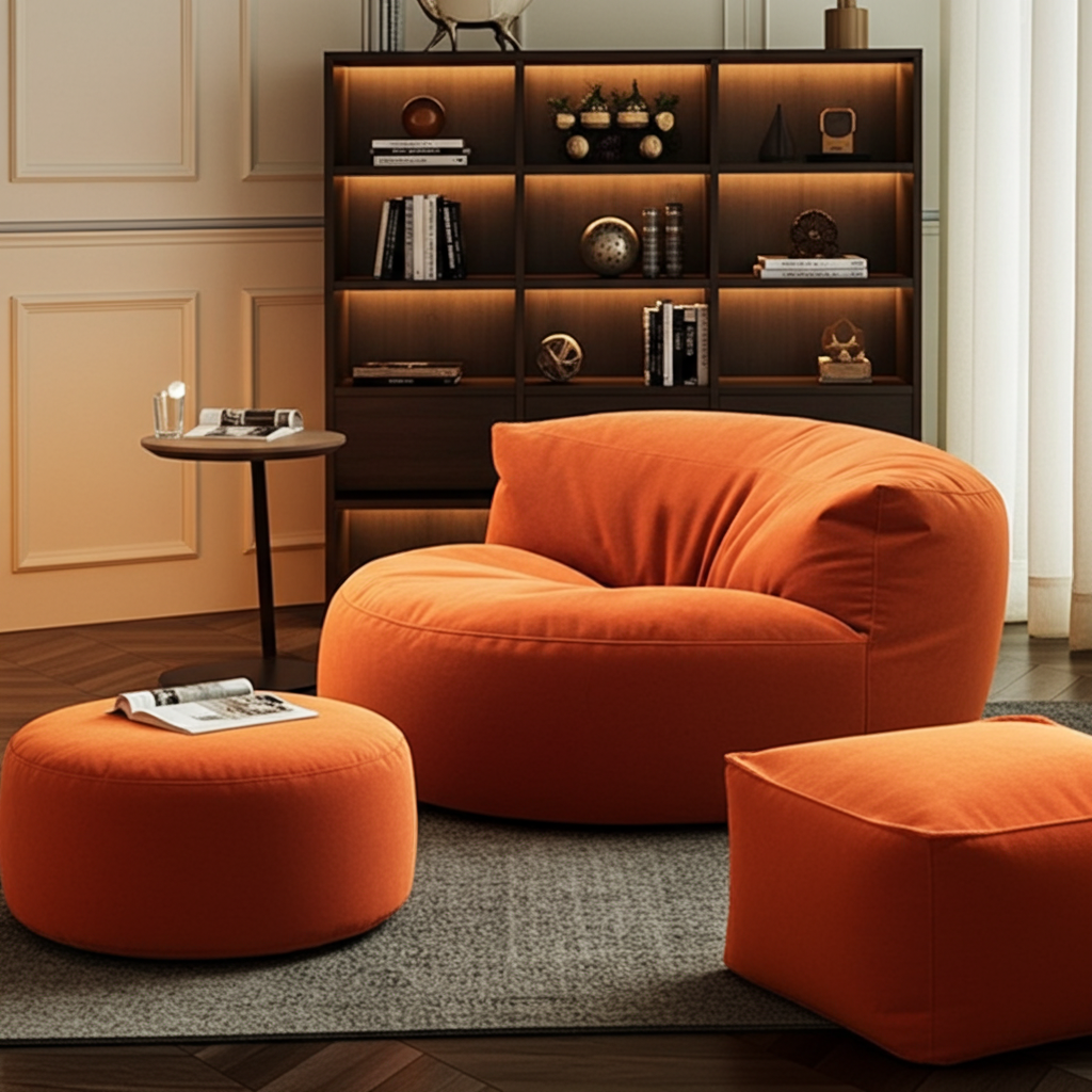 Beanbag Round Thick Velvet cover