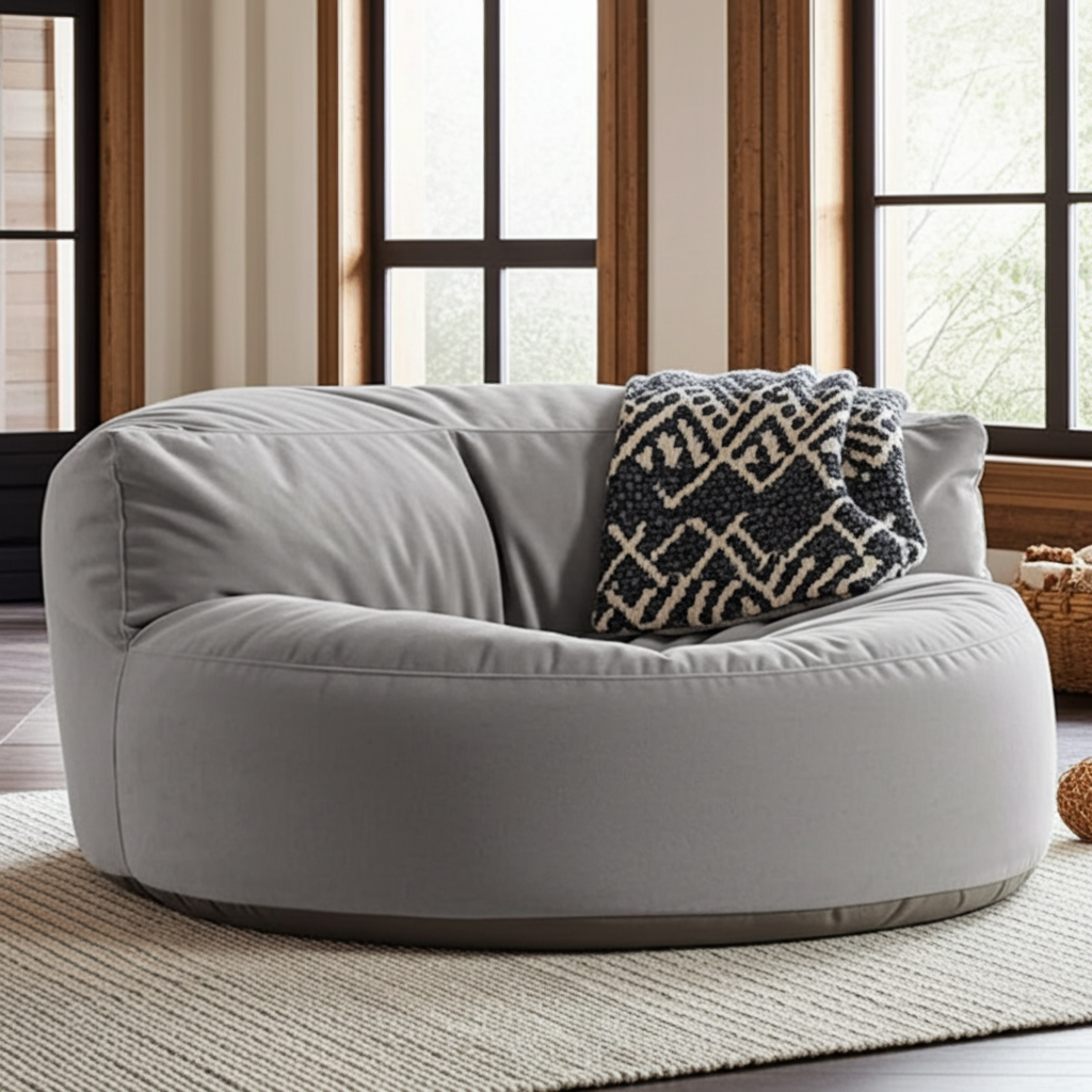 Beanbag Round Thick Velvet cover