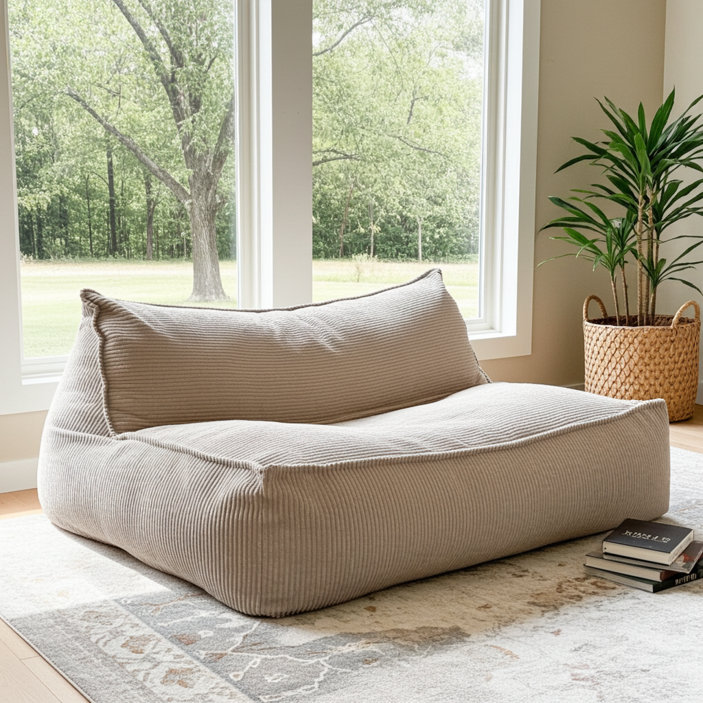 Zitzak fauteuil corduroy loveseat – Wagrex design zitzakstoel