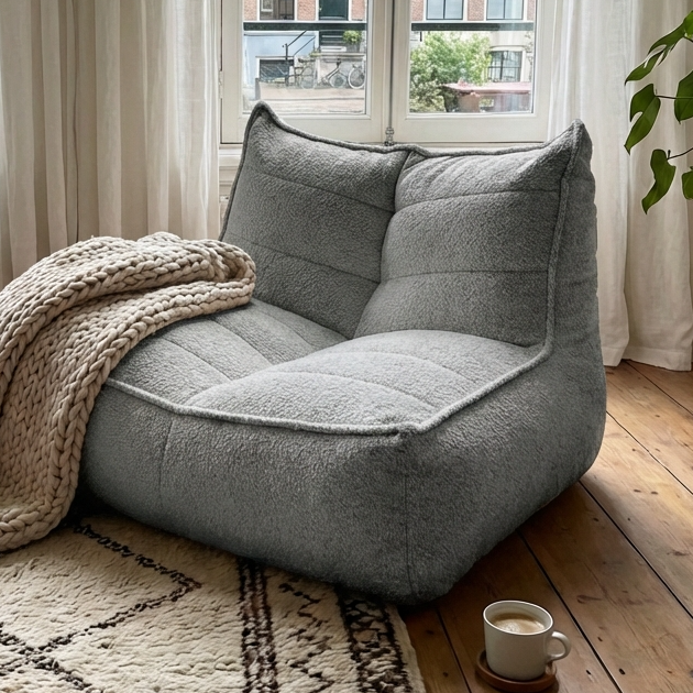 Flauschiger Sitzsack Modernes Gewebe