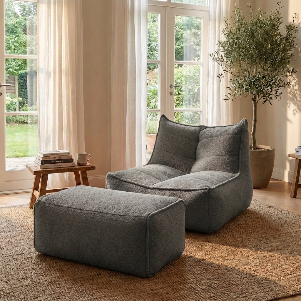 Wagrex - Fauteuil Zitzak Modern Stof Klassiek