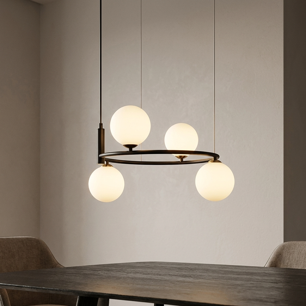 Moderne Glazen Bollen Kroonluchter – 4/6/8 Lichten | Goud of Zwart