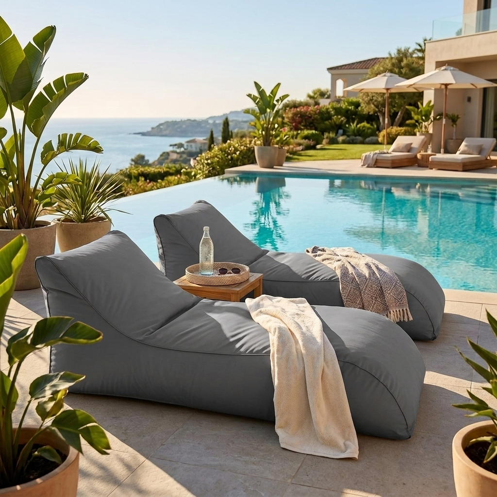 Wagrex Long – Garden Lounger Beanbag | Outdoor Sunlounger