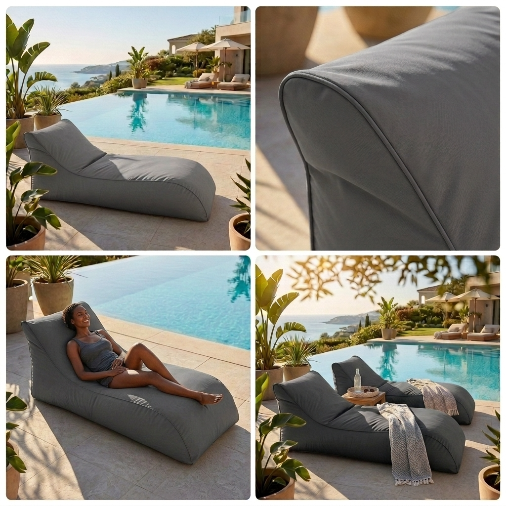 Wagrex Long – Garden Lounger Beanbag | Outdoor Sunlounger