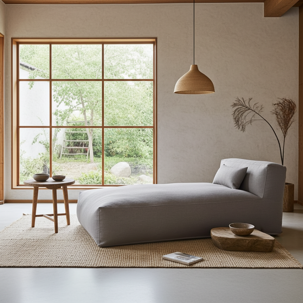 Wagrex - Zitzak Chaise Longue - Katoenen Linnen