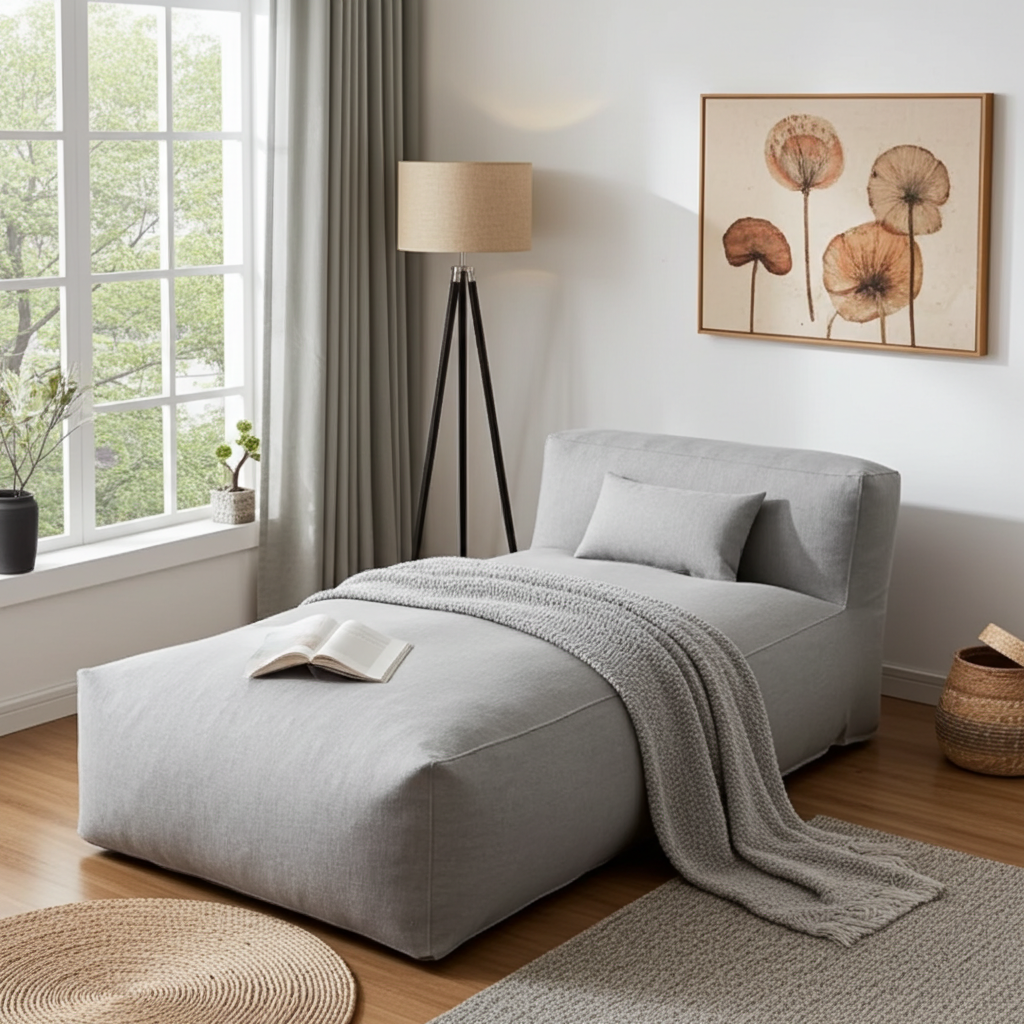 Wagrex - Zitzak Chaise Longue - Katoenen Linnen