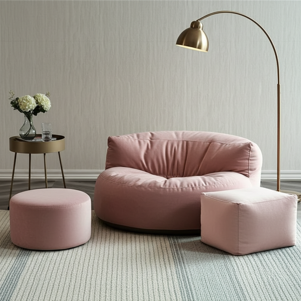 Beanbag Round Thick Velvet cover