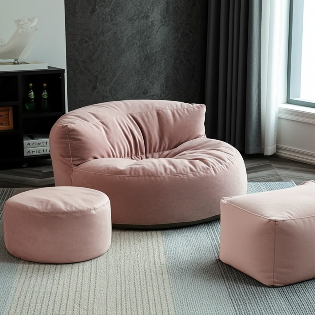 Beanbag Round Thick Velvet cover