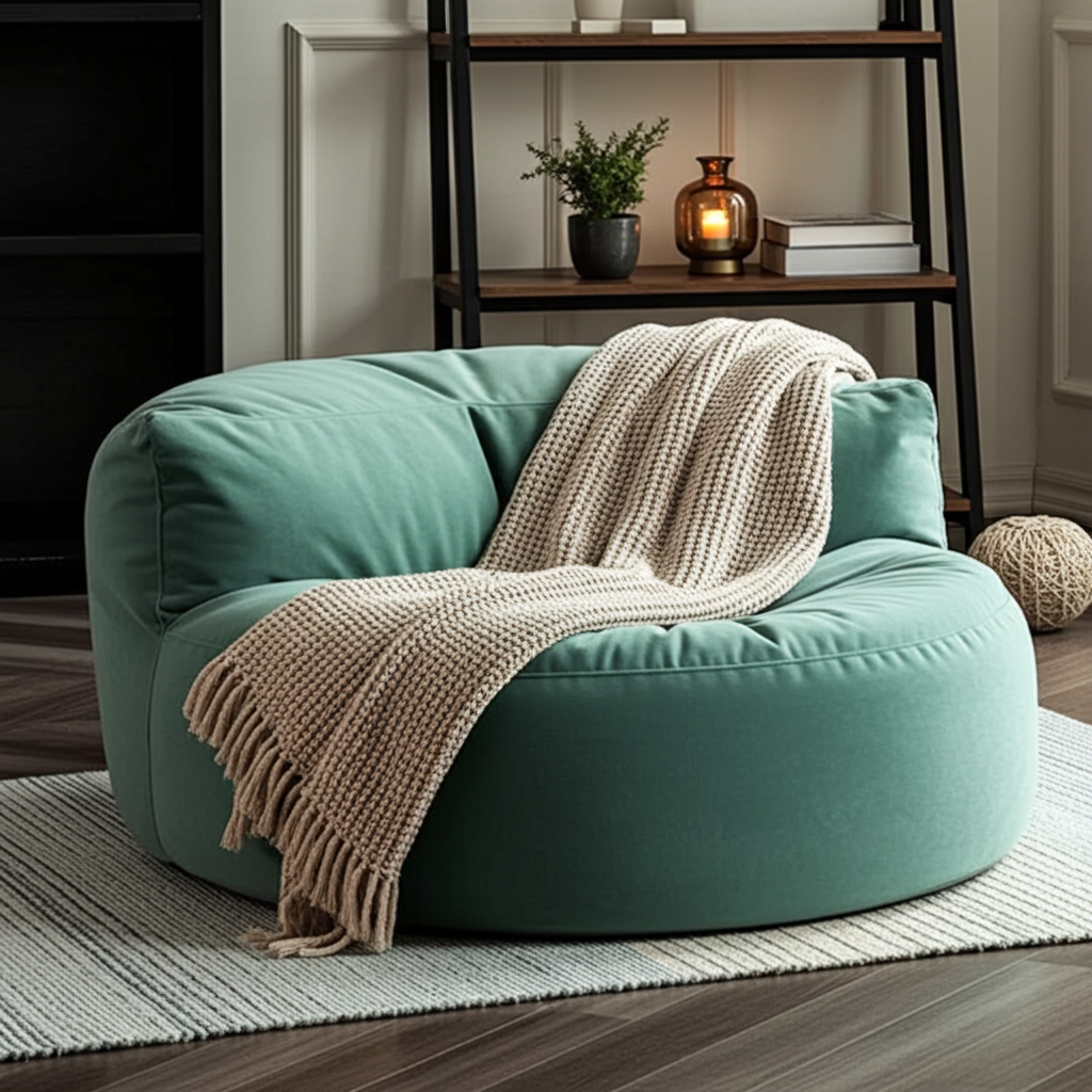 Beanbag Round Thick Velvet cover