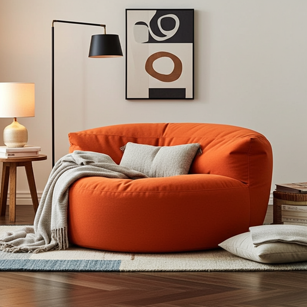 Beanbag Round Thick Velvet cover