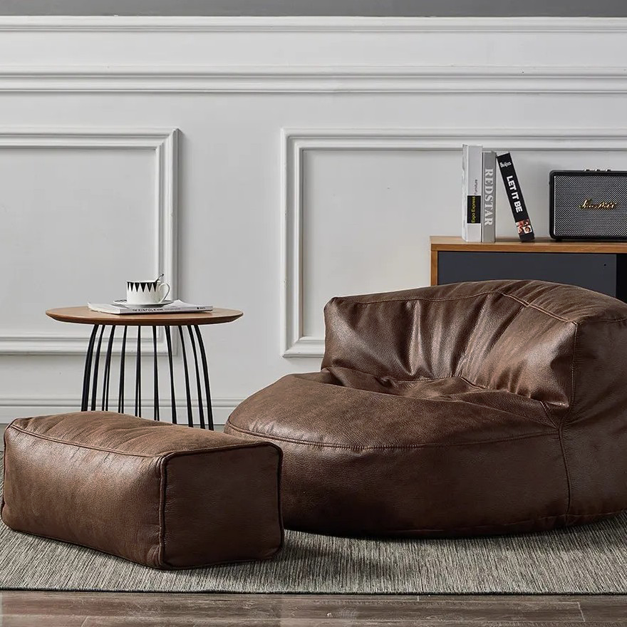 Wagrex - Zitzak Modern Rond Retro-Leer