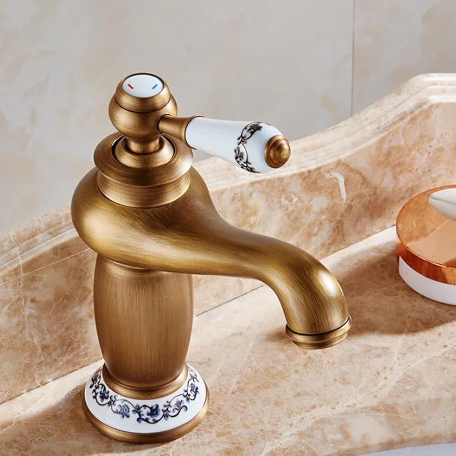 Klassieke Wastafelkraan van Messing met Enkele Handgreep - Act Design Shop