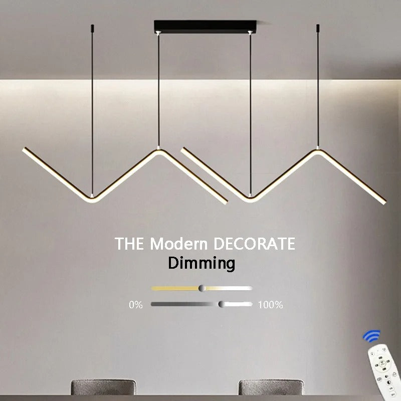 Moderne LED-Pendelleuchte | 90 cm Doppelarm-Design