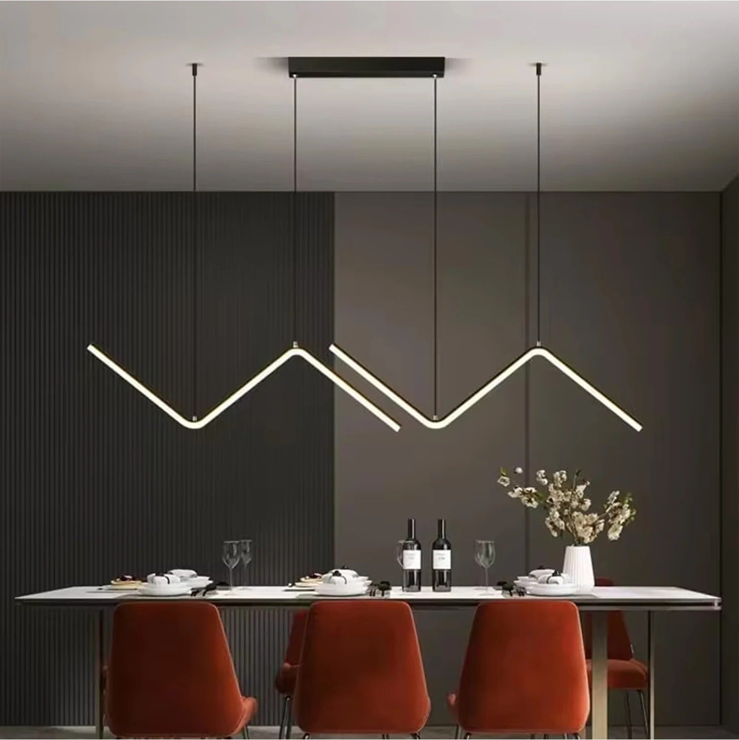 Moderne LED-Pendelleuchte | 90 cm Doppelarm-Design