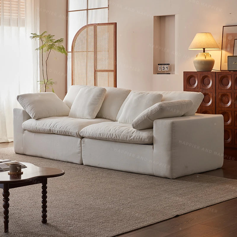 Cloud Comfort Modulaire Bank - Moderne witte flanel