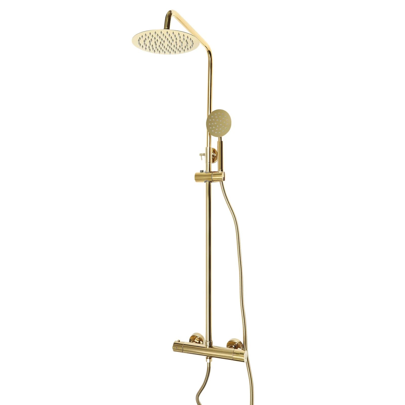 Luxe messing gouden Regenval douche set met Thermostatische Mengkraan