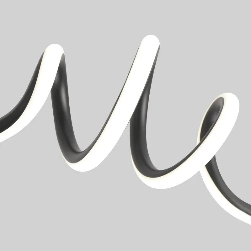 Moderne schwarze LED-Pendelleuchte – Minimalistisches Design für Esszimmer und Wohnzimmer