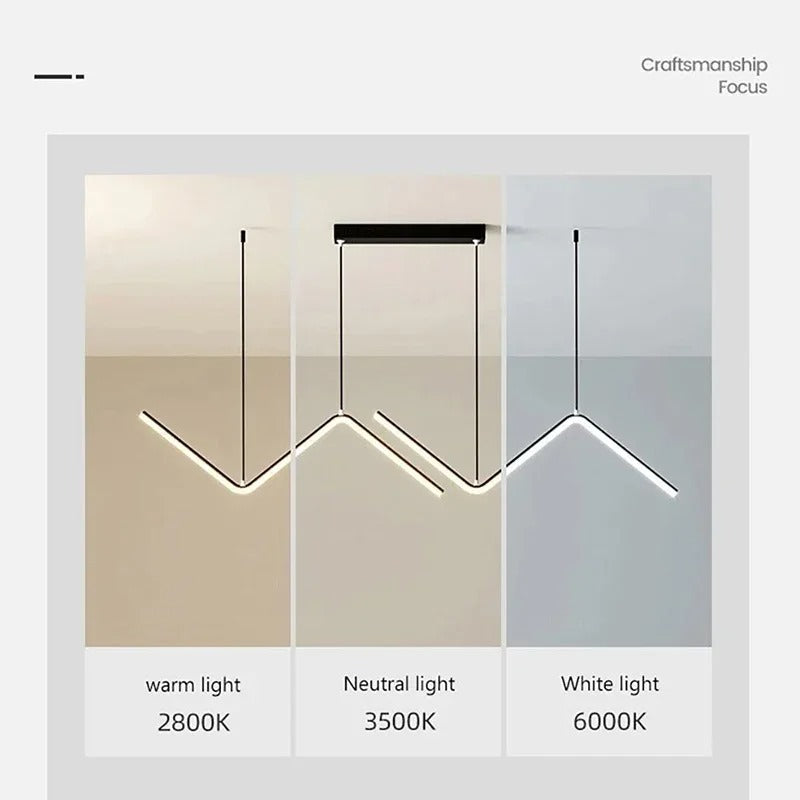 Moderne LED-Pendelleuchte | 90 cm Doppelarm-Design