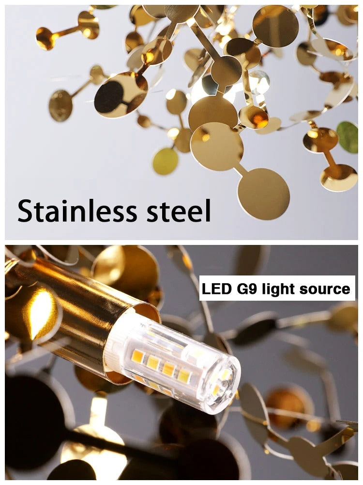 Moderne LED-kroonluchter – Metaal – 45x45cm