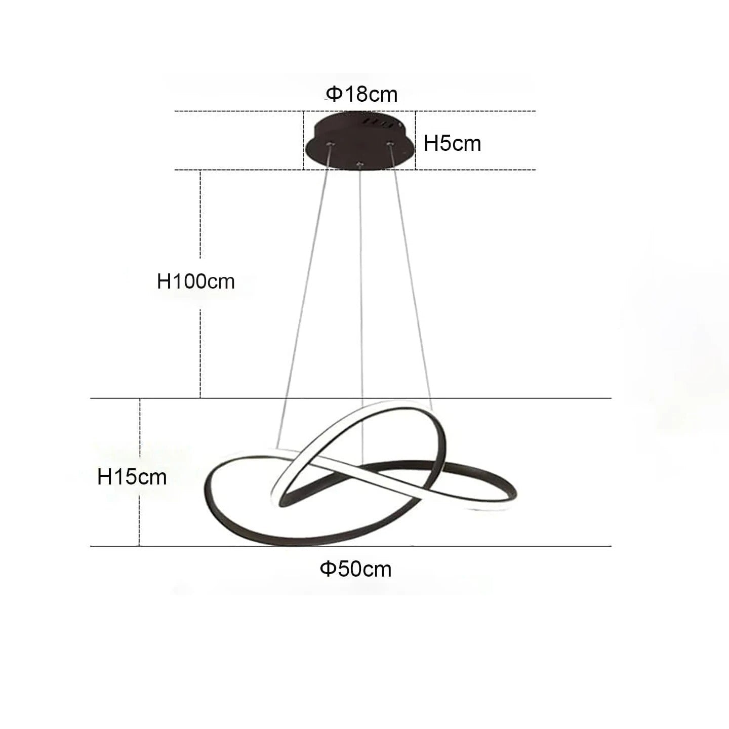 Moderne Scandinavische hanglamp – Klaverontwerp