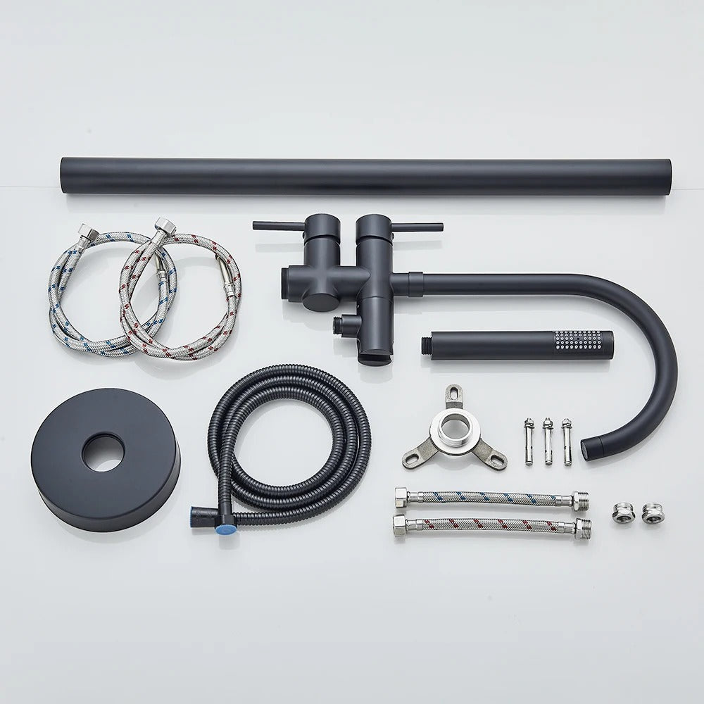 Stand-Badewannenarmatur – Einhebelmischer mit 360° schwenkbarem Auslauf und Handbrause