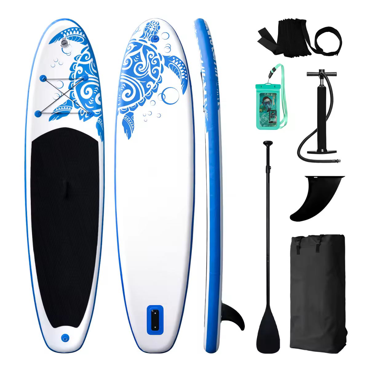 Opblaasbaar supboard met premium accessoires en draagtas