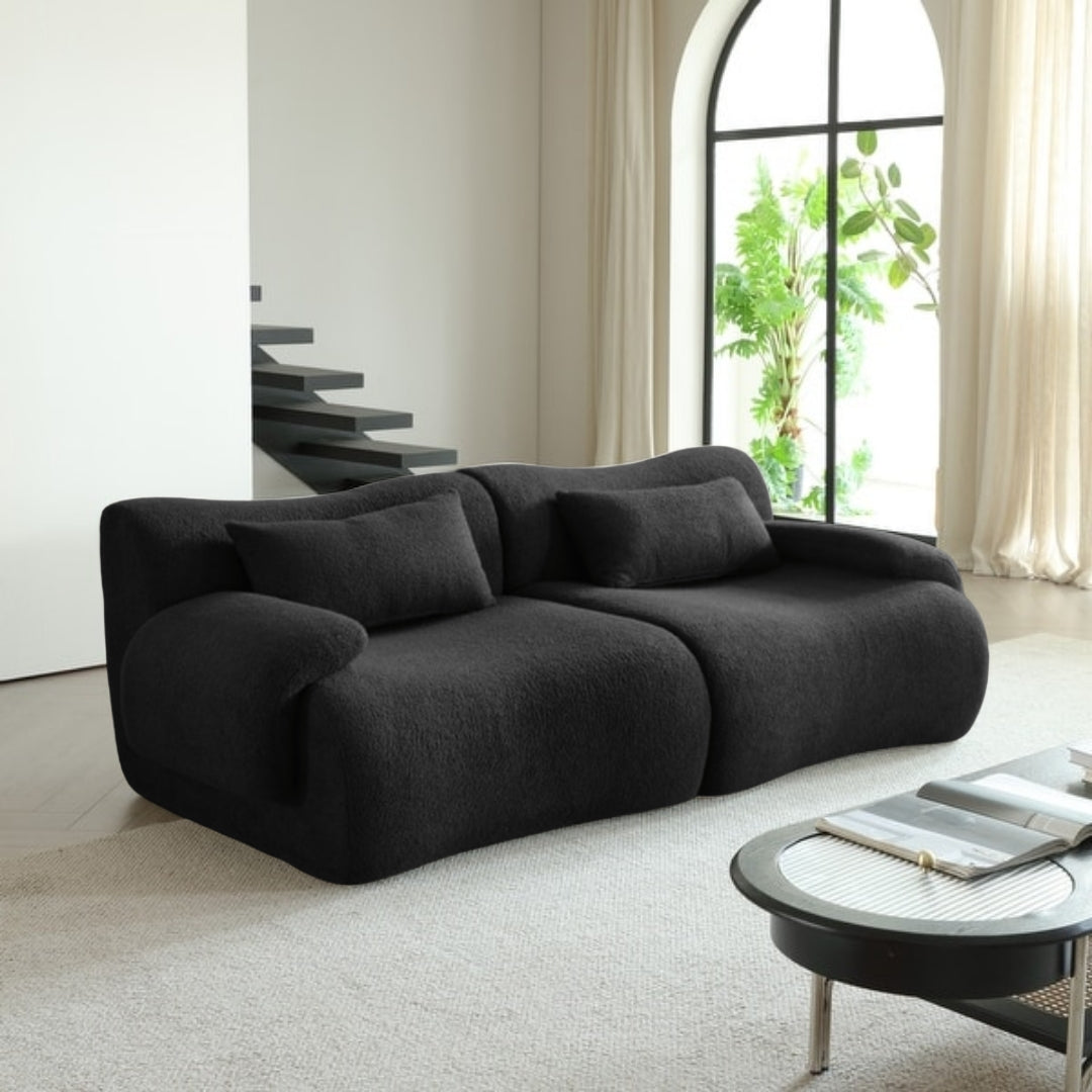 Wagrex 2-Zits Fluwelen Design Bankstel Stof – Mustafa