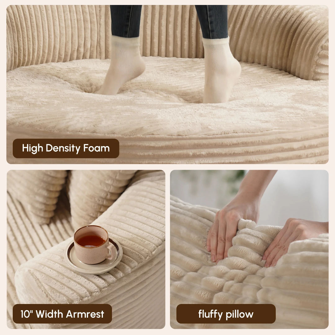 Loveseat zachte corduroy