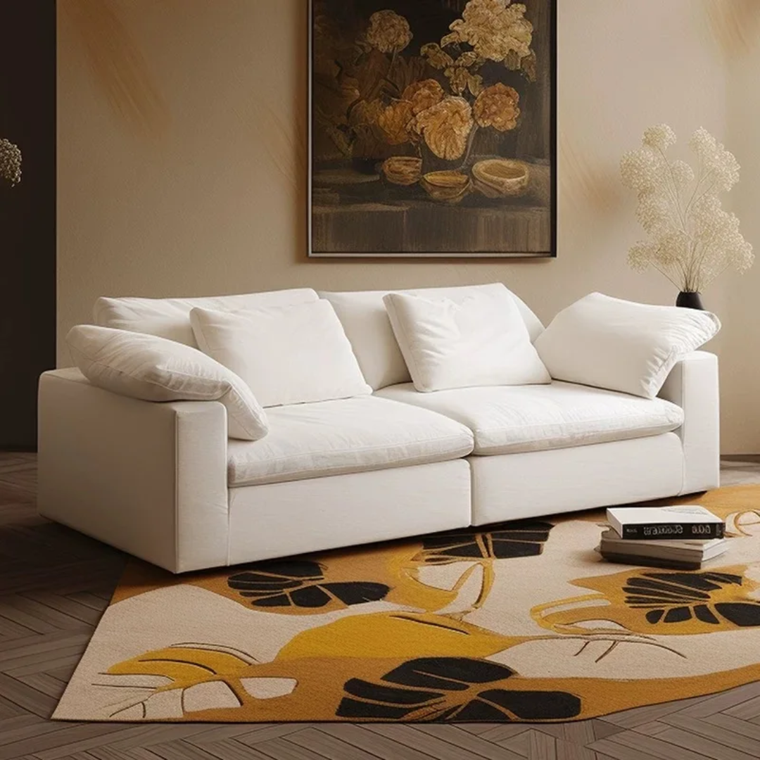 Cloud Comfort Modulaire Bank - Moderne witte flanel