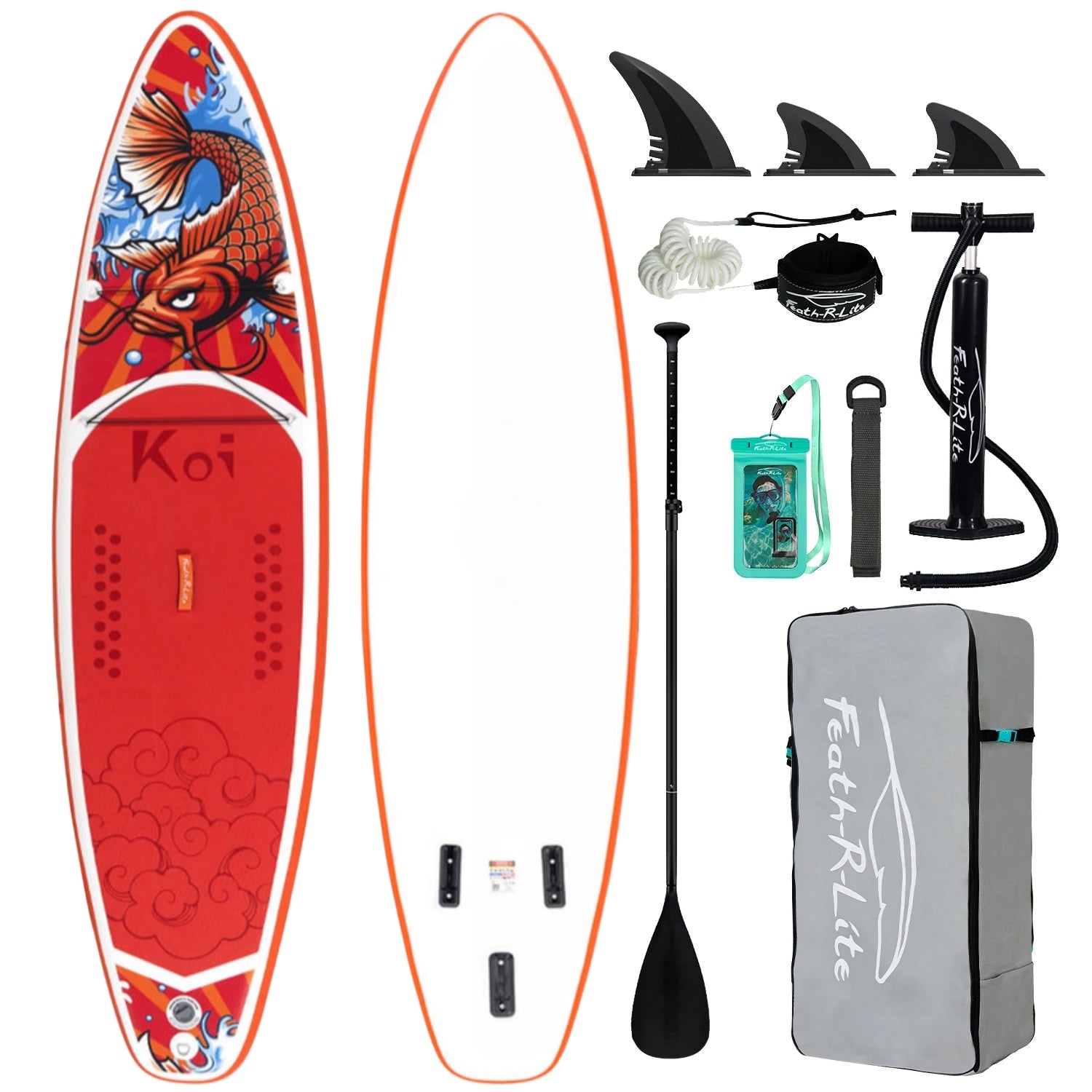 Opblaasbaar supboard met premium accessoires en draagtas
