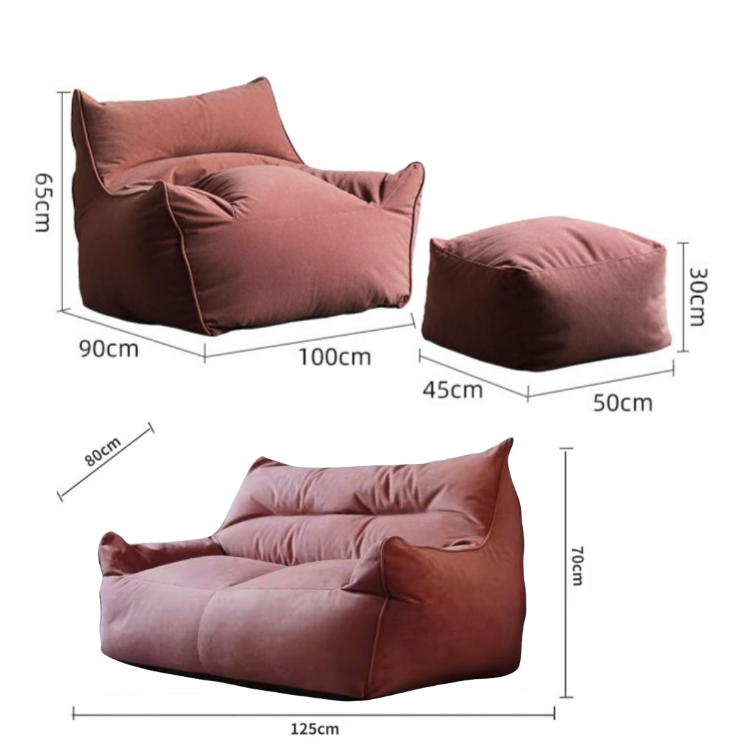 Beanbag Soft Velvet Chair seat