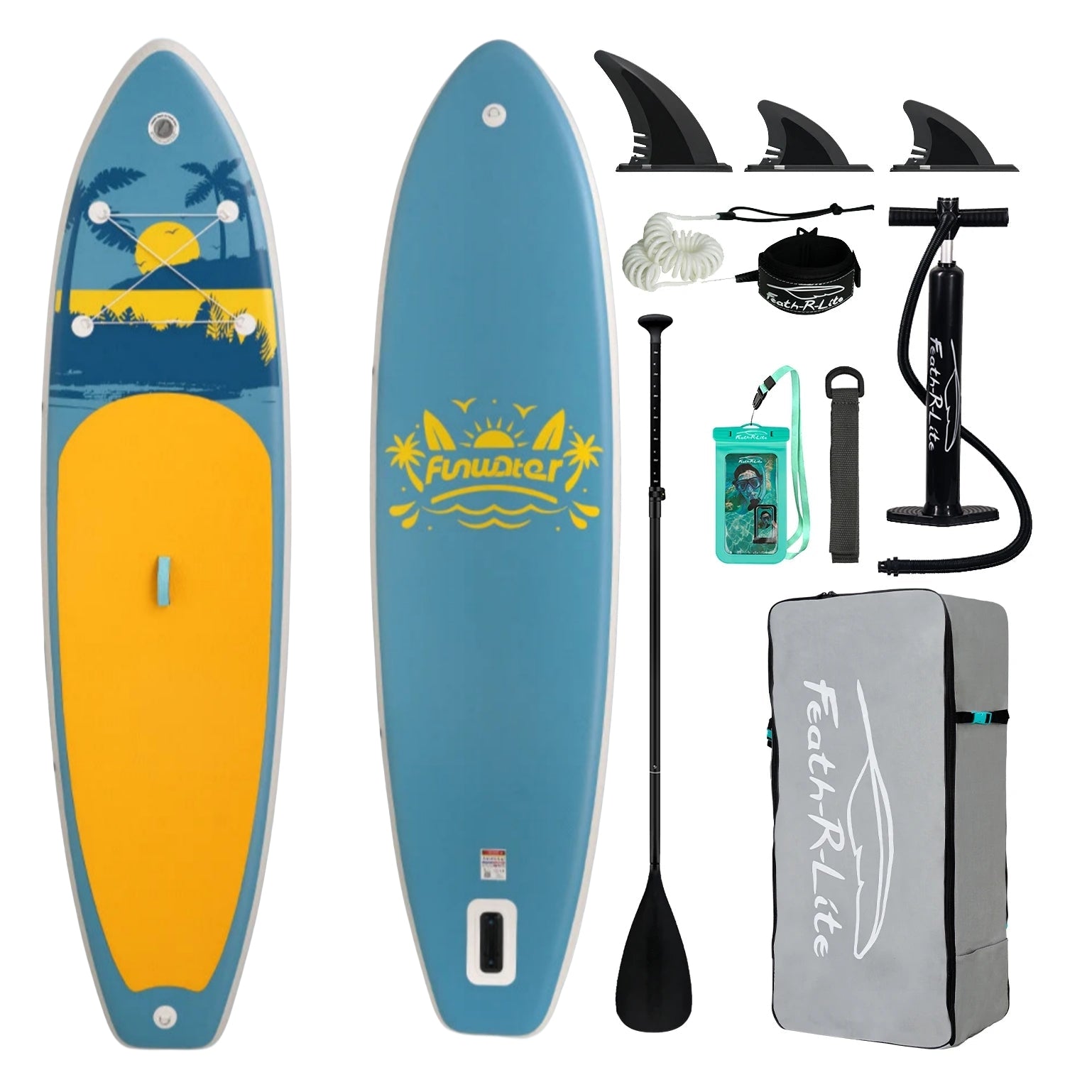 Opblaasbaar supboard met premium accessoires en draagtas