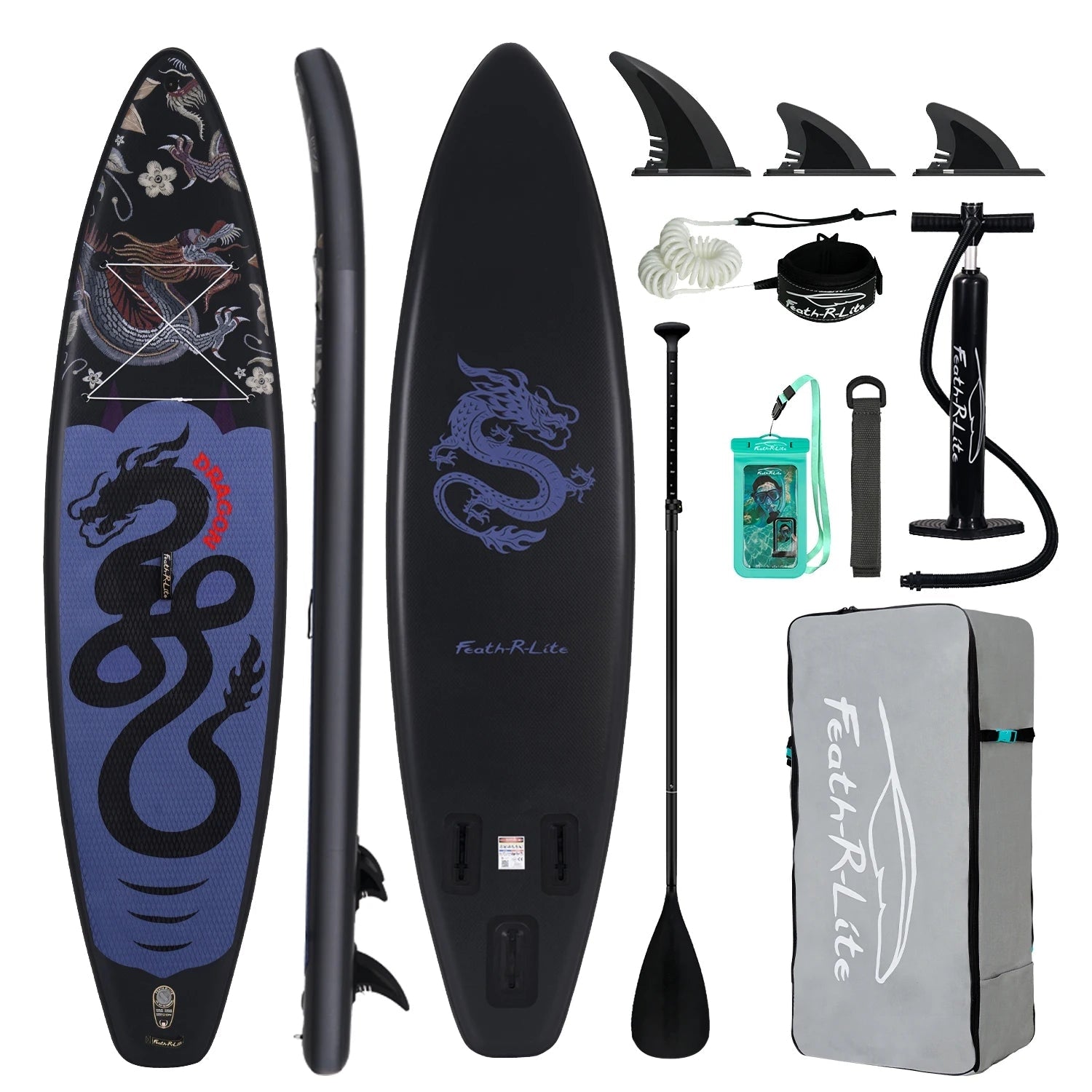 Opblaasbaar supboard met premium accessoires en draagtas