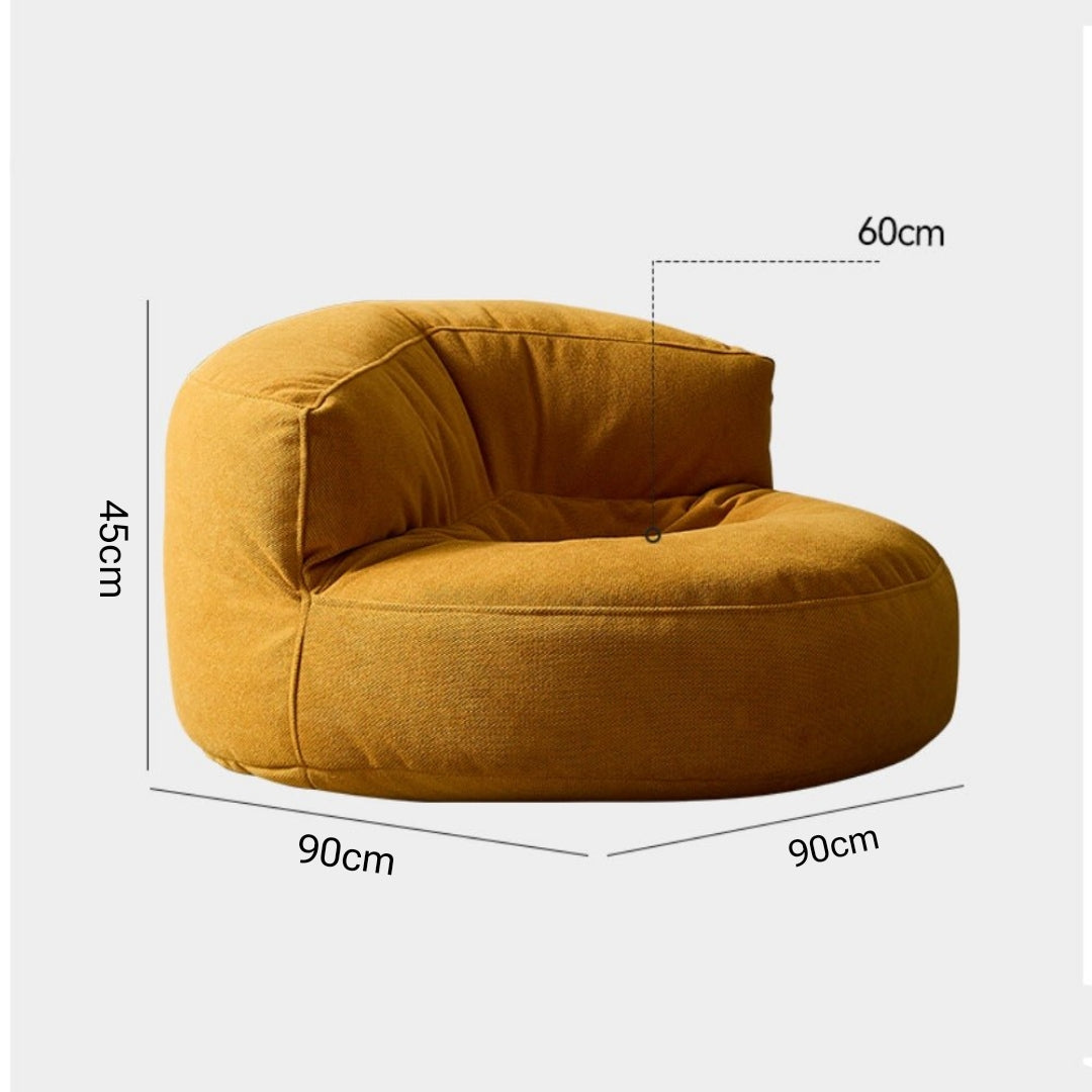 Zitzak Loveseat Rond Dik Chenille
