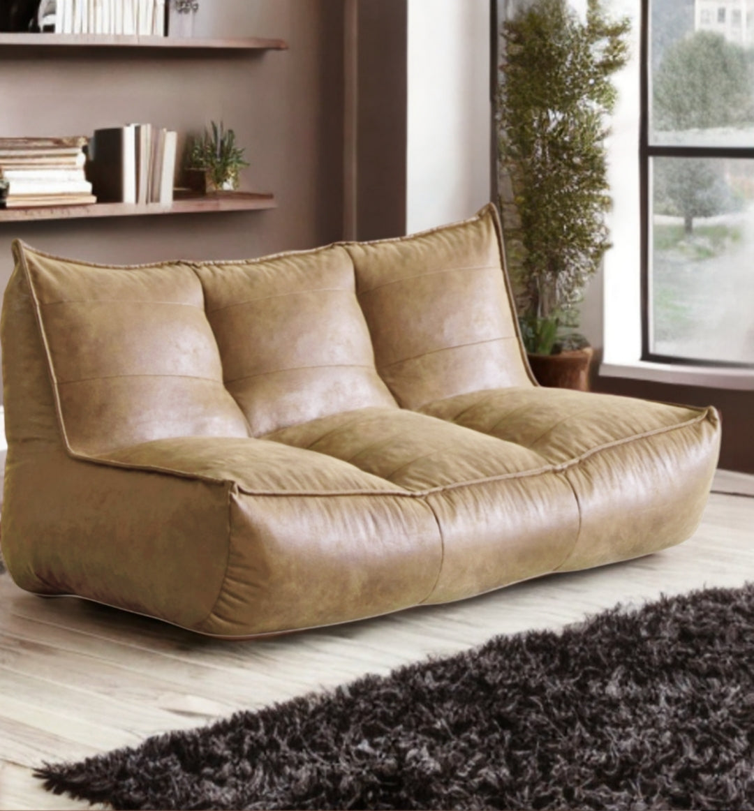Wagrex - Fauteuil Zitzak Bank Modern Retro-Leer