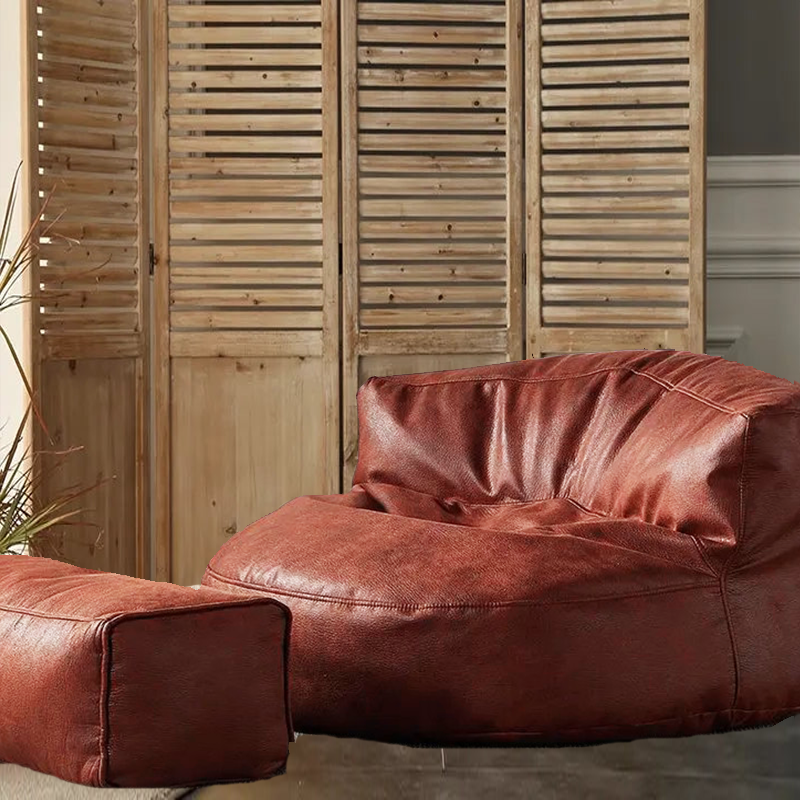 Wagrex - Zitzak Modern Rond Retro-Leer