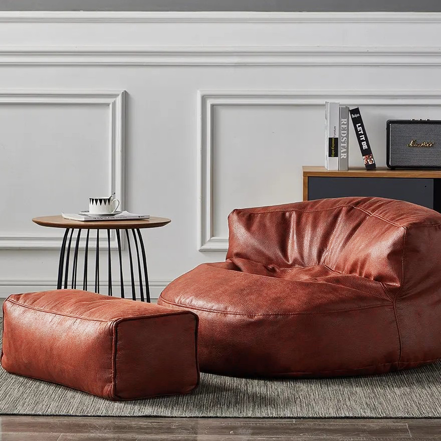 Wagrex - Zitzak Modern Rond Retro-Leer