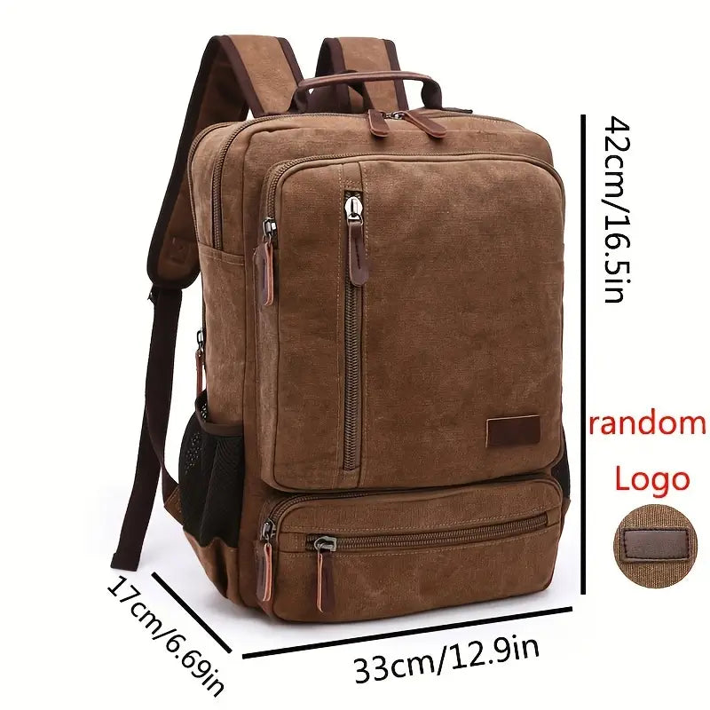 Vintage Canvas Backpack Men Large Capacity Travel Shoulder Bag High Quality Fashion Students Bag Male notebook Laptop Backpack