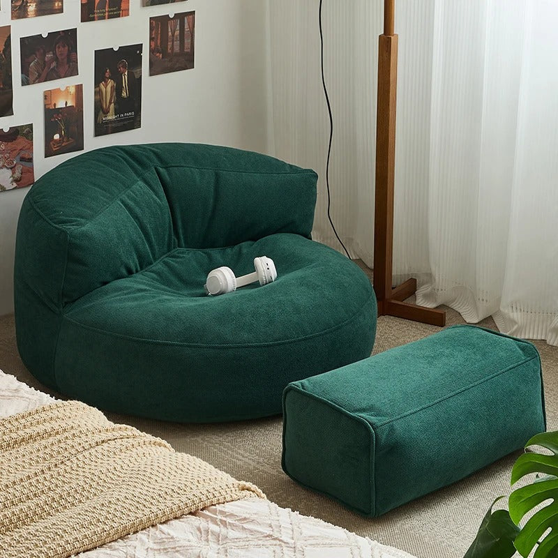 Zitzak Loveseat Rond Dik Chenille