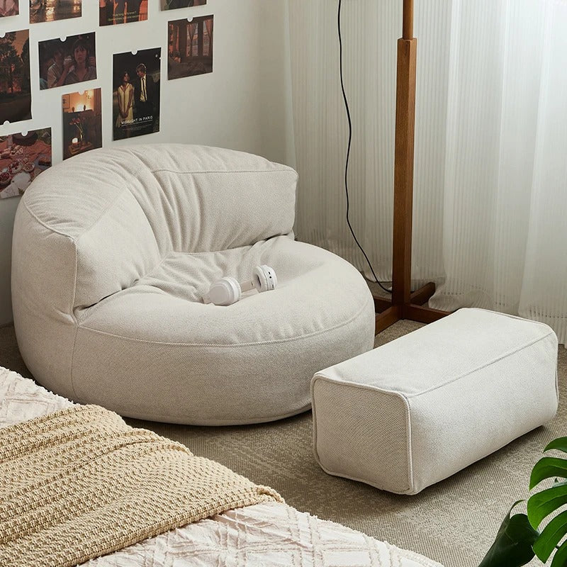 Zitzak Loveseat Rond Dik Chenille