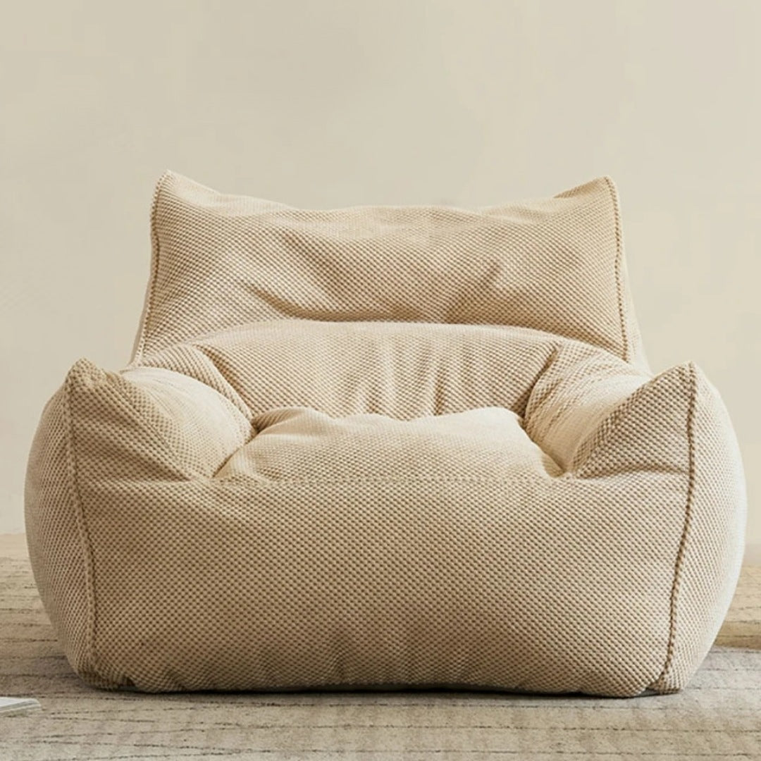 BYBYME Gigantische zitzakstoel, zitzak van imitatiebont met vulling, grote zitzak, stoelen voor volwassenen, grote luie sofa accentstoel met zak, vloerstoel, beige BYBYME Gigantische zitzakstoel, zitzak van imitatiebont met vulling, grote zitzak, stoelen voor volwassenen, grote luie sofa accentstoel met zak, vloerstoel, beige