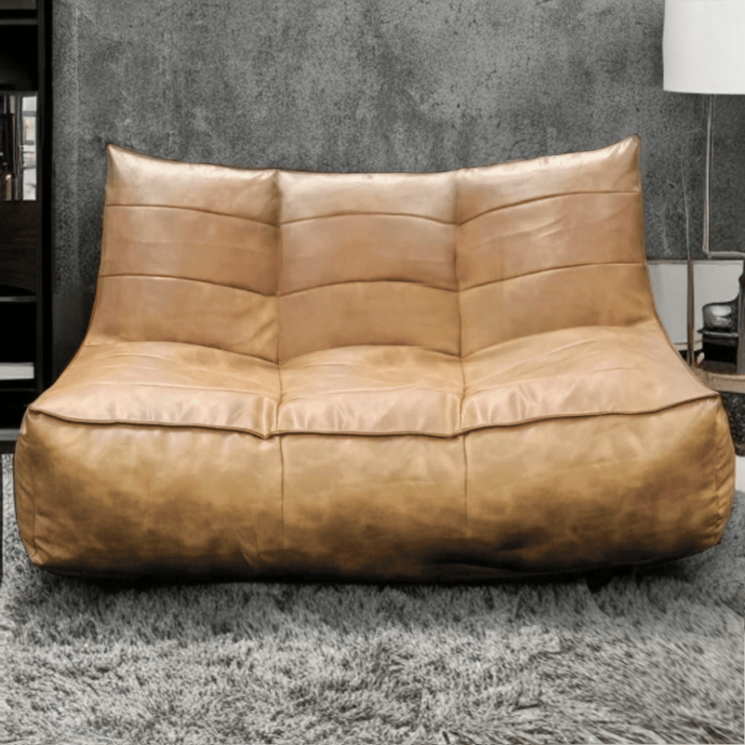 Wagner - Couch Beanbag Rib Modern Retro - Leather - Act Design Shop