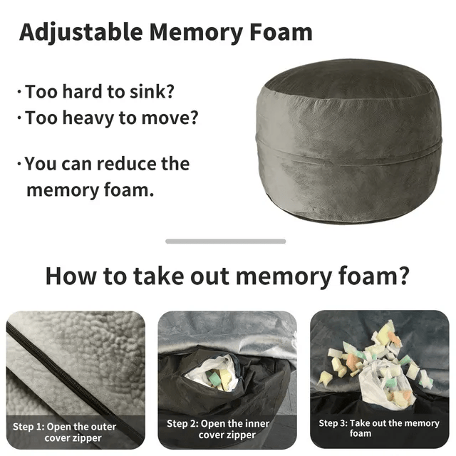 Wagner - Foam Croco Beanbag - Act Design Shop