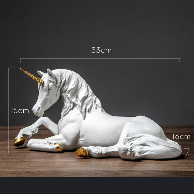 Unicorn sculpture resin home decor