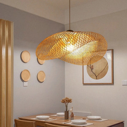 bamboe hanglamp modern lichte tinten