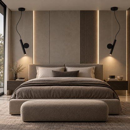 Moderne led-hanglamp met verstelbaar snoer – zwart aluminium